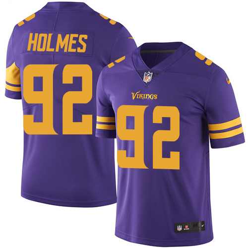 Minnesota Vikings #92 Limited Jalyn Holmes Purple Nike NFL Men Jersey Rush Vapor Untouchable